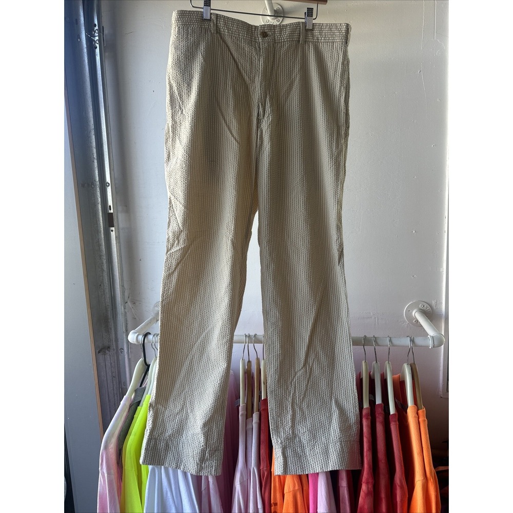 BILL BLASS Casuals Mens Khaki Pleated‎ Front Pants 36x32